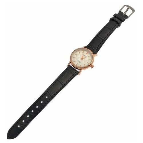 фото Часы наручные женские "алецио", d=2.5 см, чёрный ремешок бренд ко