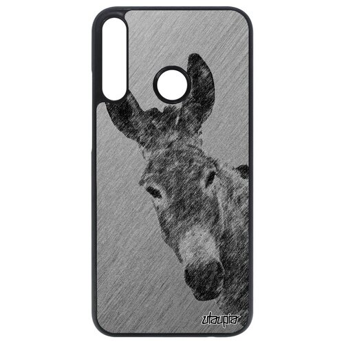 фото Яркий чехол на смартфон // huawei p40 lite e // "осел" упрямый упрямец, utaupia, серый