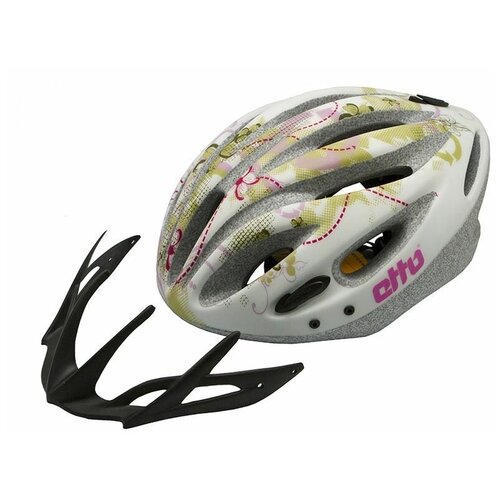 фото Шлем велосипедный etto kolibri. цвет: белый. размер: s/m (54-57см)