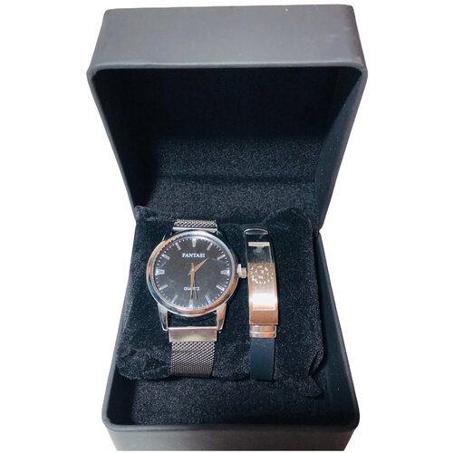 Часы мужские наручные + браслет / Подарочный набор часов / Кварцевые часы Нет бренда   