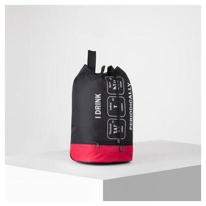 Рюкзак-торба "Wine", 45*20*25, отдел на стяжке шнурком, красно/черный 5181431