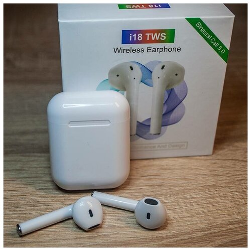 Беспроводные наушники TWS i18 Гарнитура Bluetooth с микрофоном для смартфона 109900₽