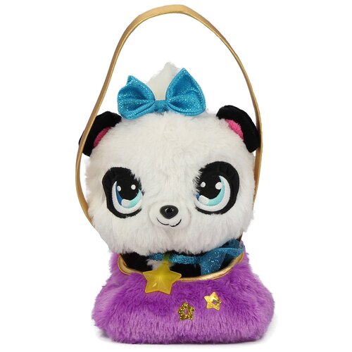 Мягкая игрушка Shimmer Stars панда Пикси с сумочкой, 20 см, белый игрушка shimmer stars панда с сумочкой