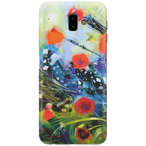 фото Re:paчехол - накладка artcolor для samsung galaxy j6+ (2018) с принтом "яркие цветы"