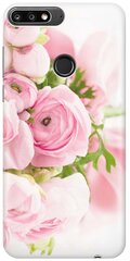 Ультратонкий силиконовый чехол-накладка для Huawei Nova 2 Lite с принтом "Розовые розы"