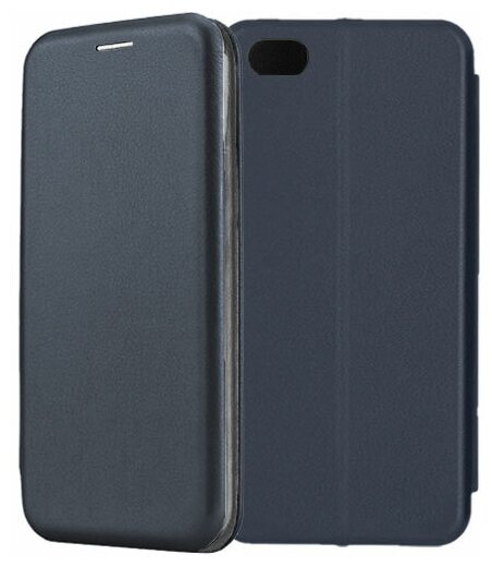 Чехол-книжка Fashion Case для Apple iPhone 5 / 5S / SE темно-синий