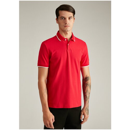 Поло яркое из эластичного хлопка 20line, Красный