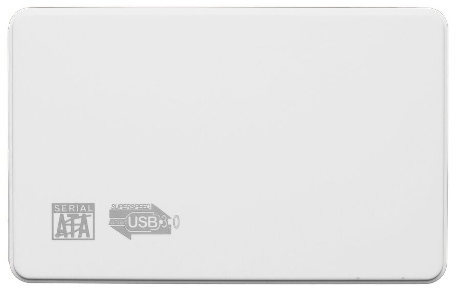Бокс для жесткого диска 2.5" - USB 2.0 пластик (белый)