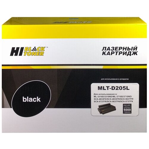 Картридж Hi-Black (HB-MLT-D205L) для Samsung ML-3310D/3310ND/3710D/SCX-4833/5637, 5K jc61 04093a о подшипник бушинг тефлонового вала комплект 2шт samsung scx 4833 5030 5637 5737 ml 3310d 3310nd 33710d 3710nd 3710dw ориг