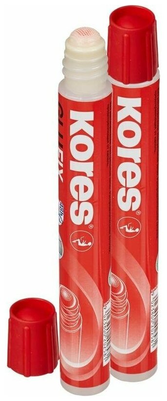 фото Клей канцелярский жидкий Kores, 50 мл, силиконовый аппликатор