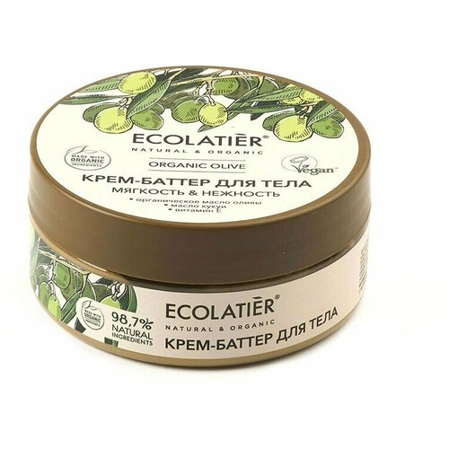 Ecolatier GREEN Крем-баттер для тела Мягкость & Нежность Серия ORGANIC OLIVE, 150 мл