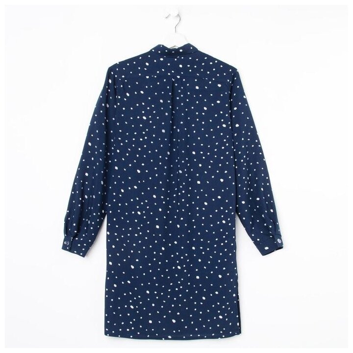 Рубашка (сорочка) женская KAFTAN «Горошек», цвет синий, размер 44-46 - фотография № 5