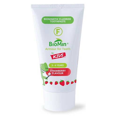 BioMin F Strawberry детская зубная паста, 3-6 лет