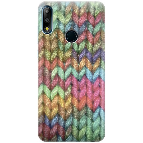 фото Силиконовый чехол на asus zenfone max pro (m2) zb631kl / асус зенфон макс про м2 с принтом "разноцветная вязка gosso