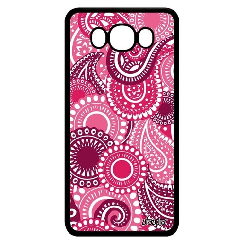 фото Дизайнерский чехол на телефон // galaxy j7 2016 // "кружевной узор" орнамент стиль, utaupia, фуксия