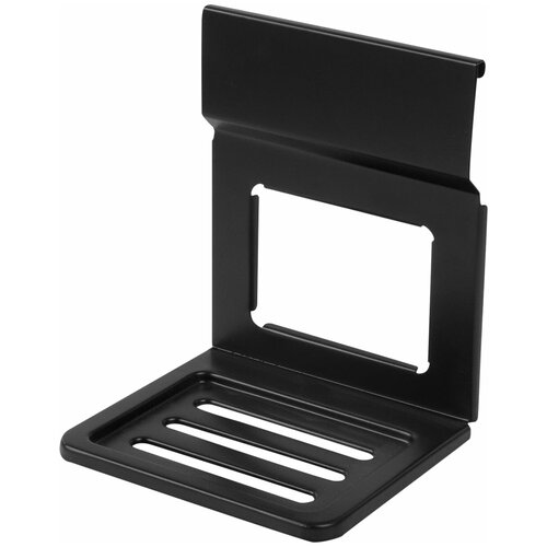 Мыльница Lund для рейлинга металл цвет чёрный