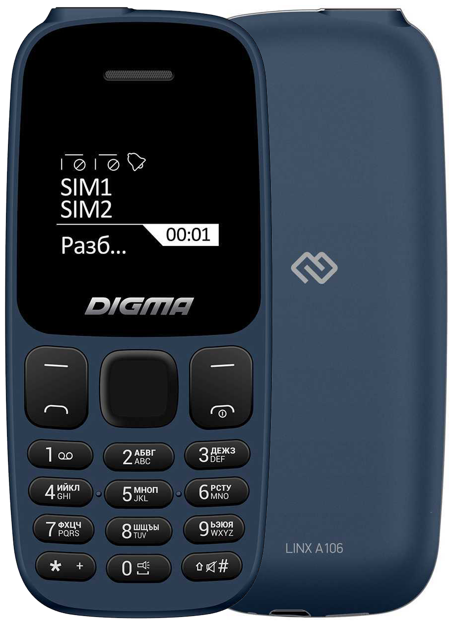 Телефон Digma Linx A106 32Mb синий