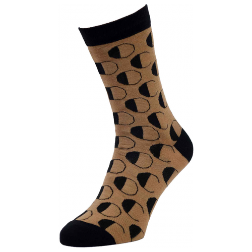 Носки из верблюжьей шерсти Doctor с монограммой DOC (Чёрный / Коричневый, 23 (размер обуви 36-37))