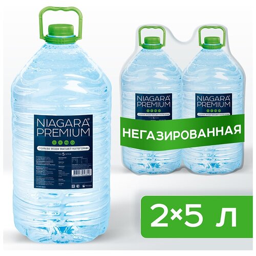 Niagara Premium/Ниагара Премиум вода высшей категории качества, питьевая негазированная, 2 шт по 5 л