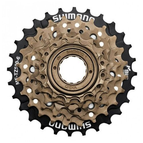 кассета трещ 6ск 00 170043 freewheel 6х14 28 hg ug коричневая Трещотка Shimano 6 скоростей 2-6004 TOURNEY 6х14-28 HG/UG (аналог MF-TZ20) коричневая AMFTZ5006428