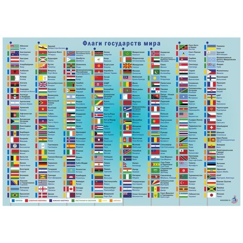 фото Постер woozzee флаги государств мира по алфавиту ppi-1004-1839