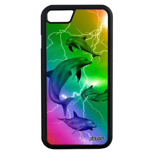 фото Противоударный чехол для // iphone 8 // "дельфины" косатка афалина, utaupia, цветной