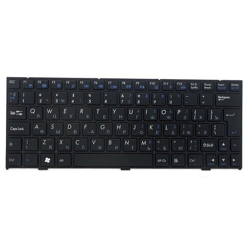 Клавиатура для ноутбука DNS 0121598 0121595 0121905 0123869 Series Г-образный Enter Черная с черной рамкой PN MP-08J66SU-430 1325₽