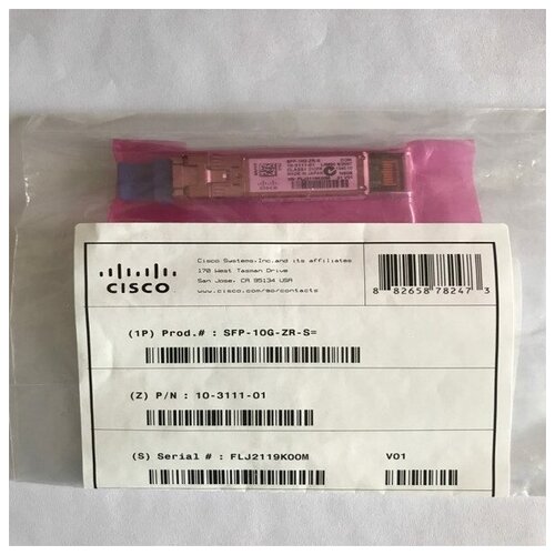 трансивер cisco sfp 10g sr x Модуль CISCO SFP-10G-ZR-S