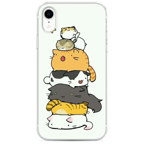 фото Силиконовый чехол "бутерброд из котиков" на apple iphone xr / айфон xr case place
