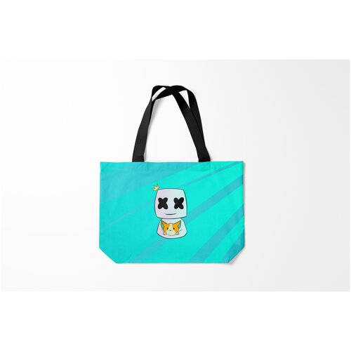 фото Сумка-шоппер / 46х35 см / разная музыка / marshmello киса burnettie