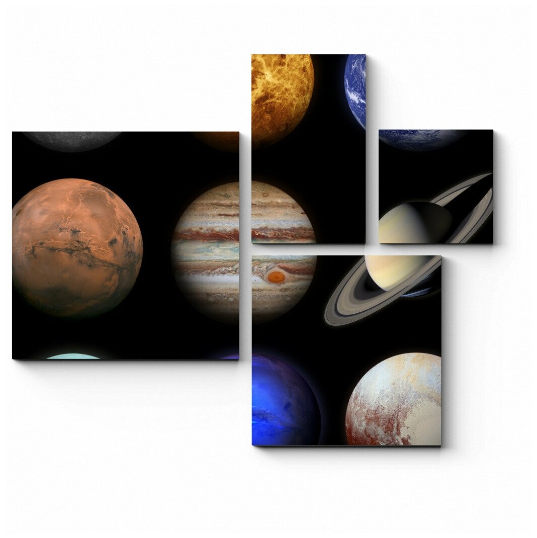 Модульная картина Планеты солнечной системы 132x110