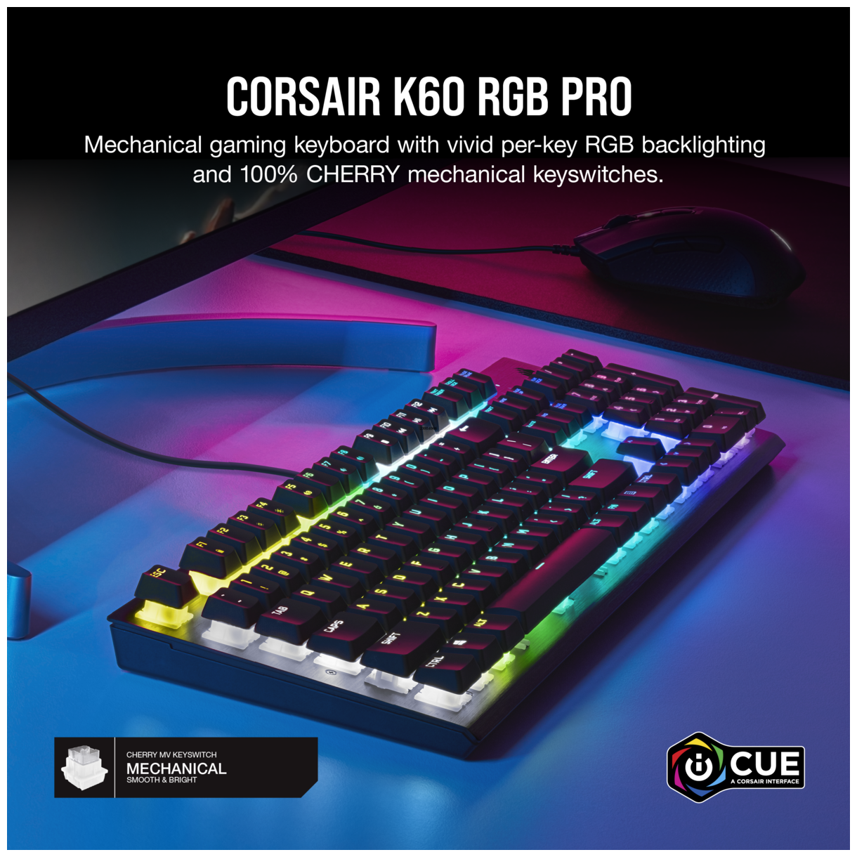 Клавиатура проводная Corsair K60 RGB PRO [CH-910D019-RU]