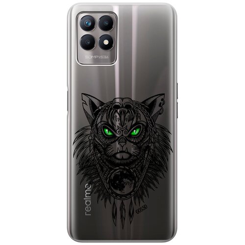 Силиконовый чехол на Realme 8i, Рилми 8 ай с 3D принтом Shaman Cat прозрачный силиконовый чехол на realme 9 рилми 9 с 3d принтом shaman cat прозрачный