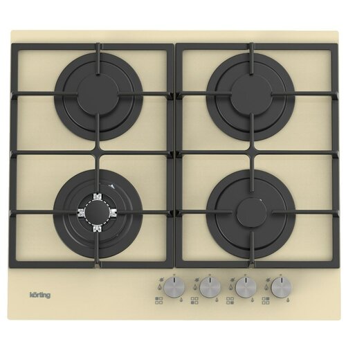 Газовая стеклянная варочная панель KORTING HGG 6722 CTB бежевый 2543900₽