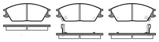 224 02_=224 00=Fdb435=572269B ! Колодки Дисковые П Honda Accord 1.6/1.8 83-85, Hyundai Pony 90-95 Remsa арт. 0224.02