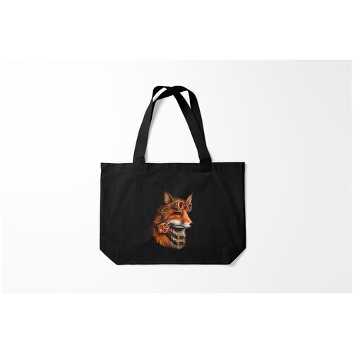 фото Сумка-шоппер / 46х35 см / звери / лисы королевский лис king fox burnettie