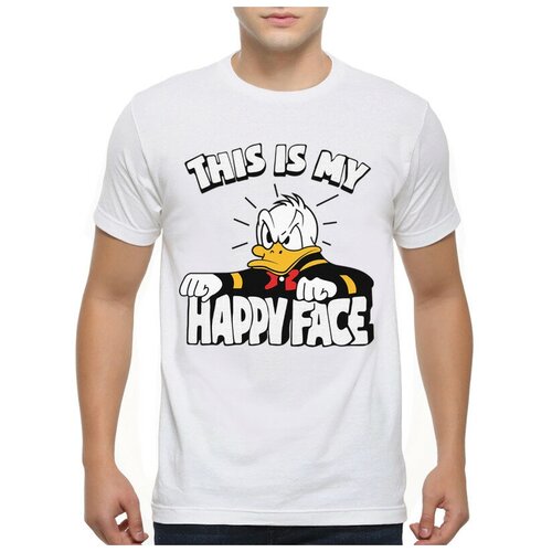 фото Футболка design heroes это мое счастливое лицо мужская белая 2xl