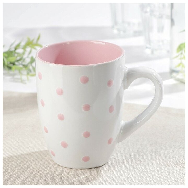 фото Кружка Горох 340 мл, цвет розовый