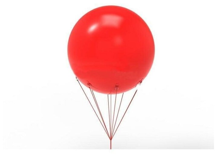 Шар воздушный 3 м, цвет красный — цены на Яндекс Маркете