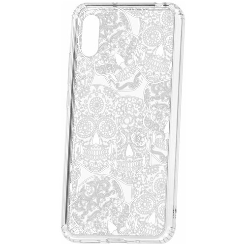 фото Чехол на xiaomi redmi 9a kruche print skull white / чехол для xiaomi / чехол с рисунком / чехол с принтом / чехол для ксяоми / чехол для хаоми / бампер на сяоми / чехол накладка для ксяоми / противоударная накладка для xiaomi redmi mi / защита для redmi / защита на mi / cиликоновый чехол для xiaomi redmi / пластиковый чехол на ксиаоми / защитный чехол для хаоми / чехольчик / защита телефона / ударопрочный чехол кruче,kruche