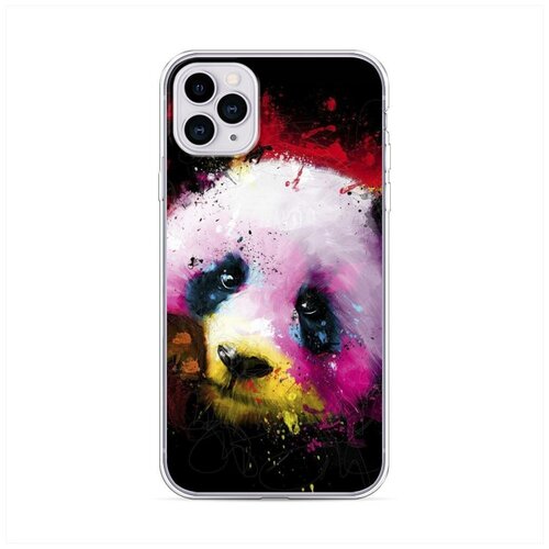 фото Силиконовый чехол "панда и листики фон" на apple iphone 11 pro max / айфон 11 про макс case place