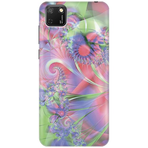 фото Силиконовый чехол на huawei y5p / honor 9s / хуавей у5р / хонор 9 эс с принтом "красно-зеленая абстракция" gosso