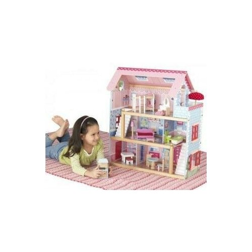 Кукольный домик Открытый коттедж, для кукол до 15 см (с мебелью 19 элементов)
