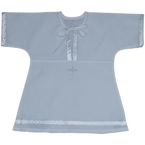 крестильная одежда ангелочки пеленка для крещения с уголком махровая 100х100 см Крестильный комплект , размер 62, белый, синий