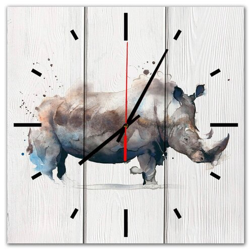 фото Настенные часы носорог 60х60 см дом корлеоне