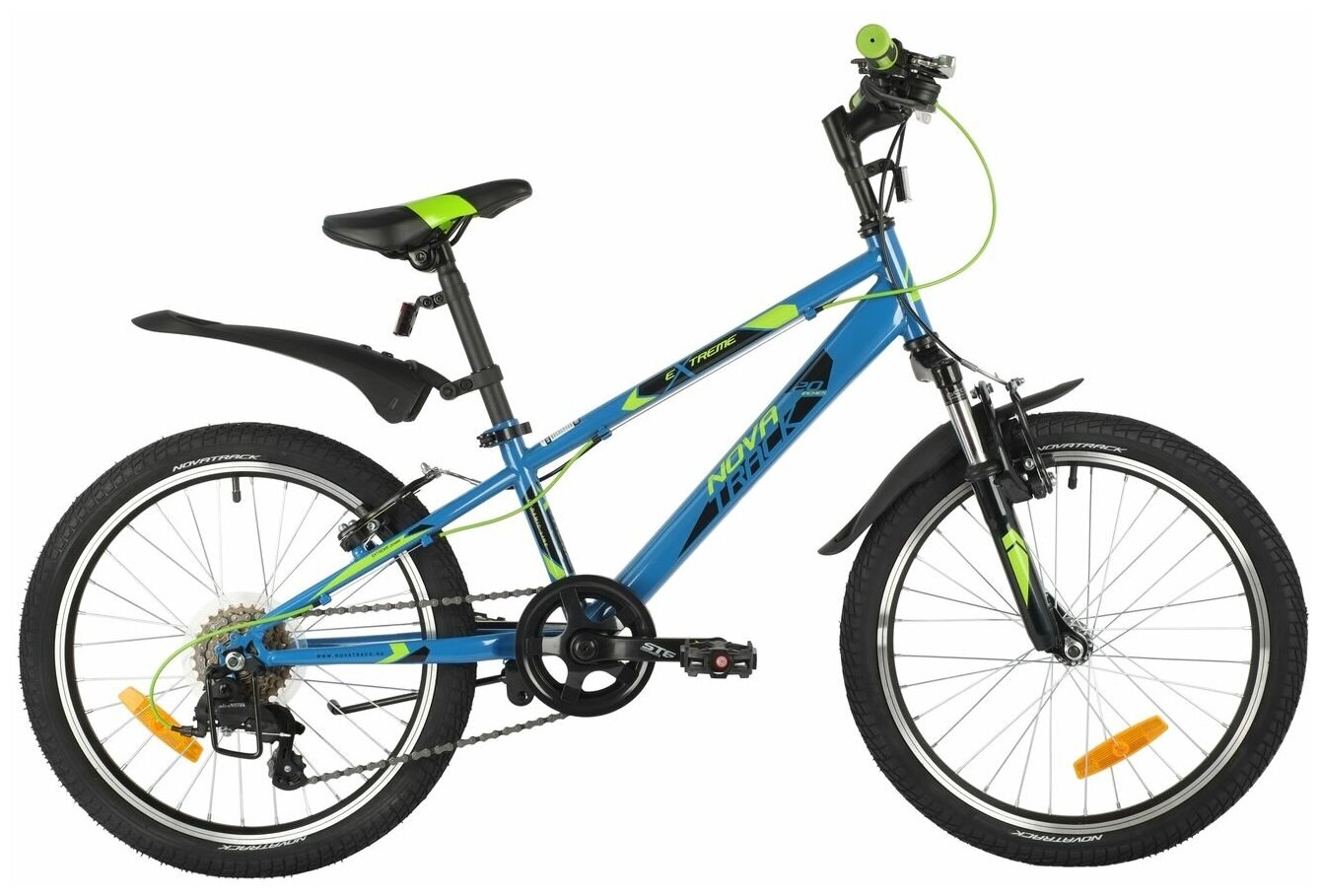Детский велосипед Novatrack Extreme 20, год 2021, цвет Синий