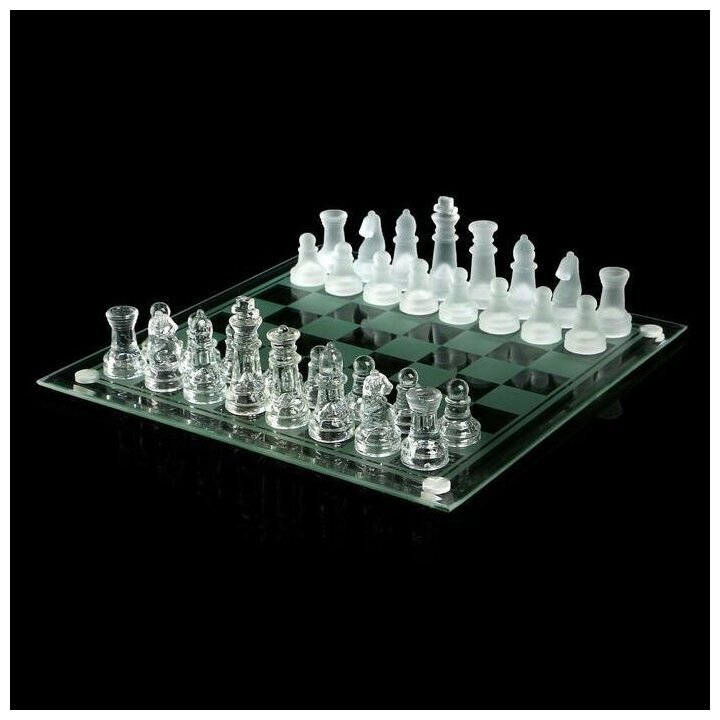 Шахматы 'Минель', стеклянные, 24 х 24 см
