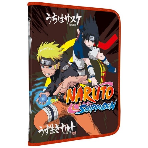 Папка пластиковая для творчества А5 Naruto, NTJB-US1-CPBFL, на молнии, для мальчиков. Размер 23 x 17,5 x 2,5 см.