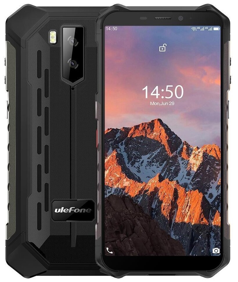 Смартфон Ulefone ARMOR X5 PRO 4/64 GB BLACK IP68 Быстрая зарядка