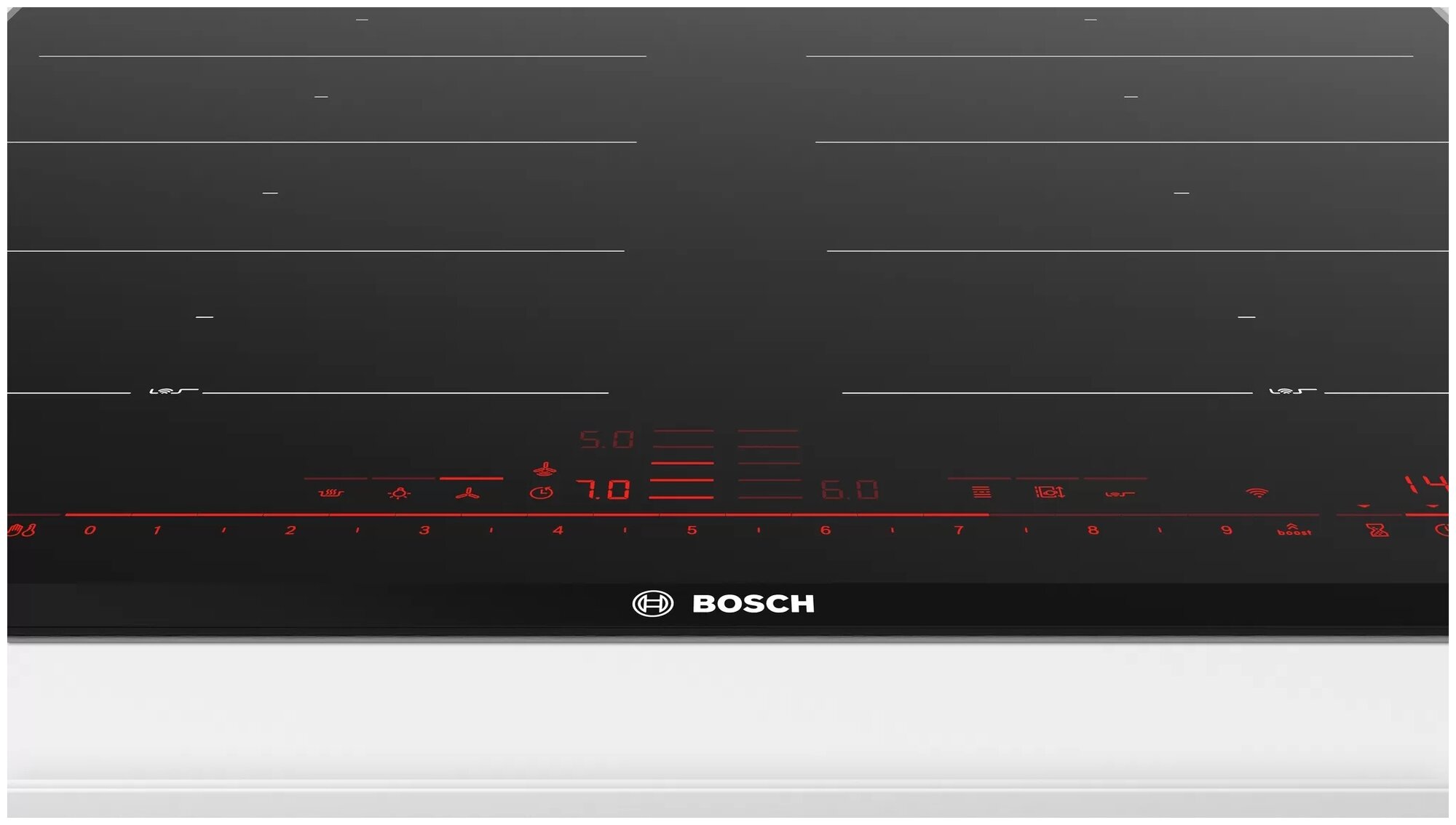 Индукционная варочная панель Bosch PXX675DV1E, цвет панели черный, цвет рамки серебристый - фотография № 3